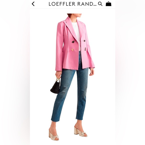 Loeffler Randal Laurel twisted metallic cracked leather mule size 7 - Picture 5 of 5